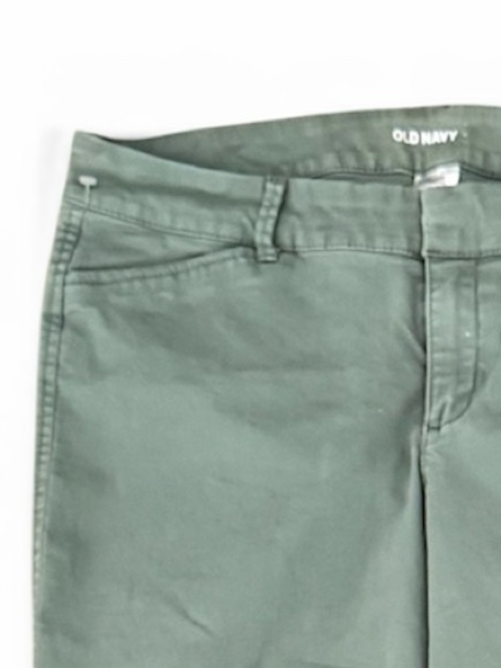 Old Navy Size 10 Dried Herb (Green) Pixie Chino Cotton/Spandex Pants - Picture 3 of 7
